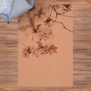 Mata korkowa - Czułe kwiaty wiśni na gałęzi