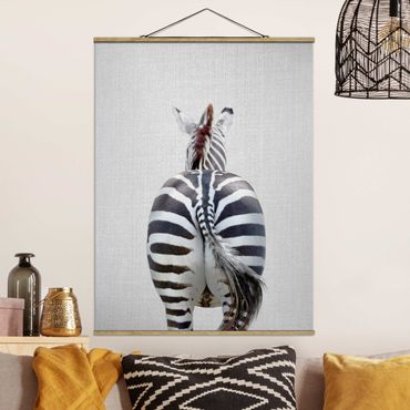 Plakat z wieszakiem - Zebra From Behind - Format pionowy 3:4