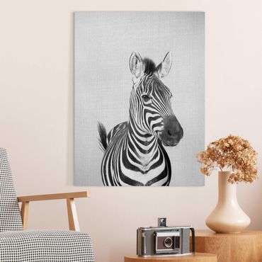 Obraz na płótnie - Zebra Zilla Black And White - Format pionowy 3:4