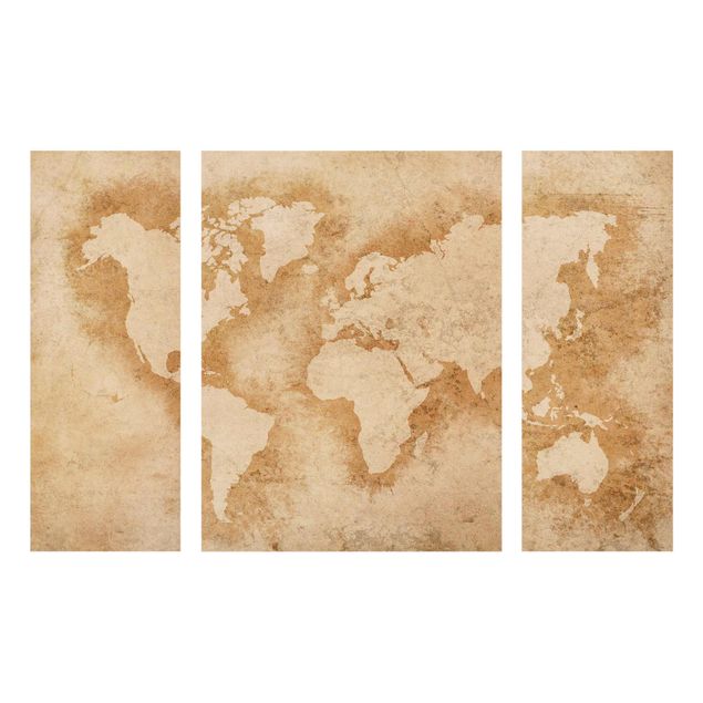 Obrazy na szkle mapy Starożytna mapa świata