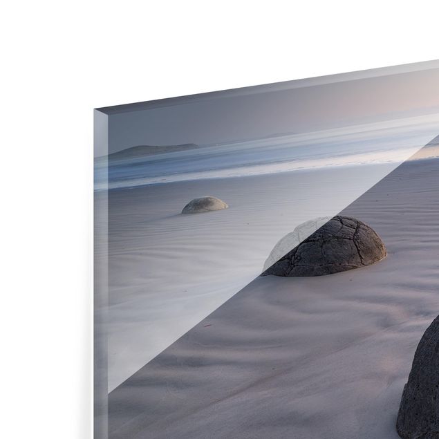 Obrazy na szkle wieloczęściowy Słoneczne wschody na plaży