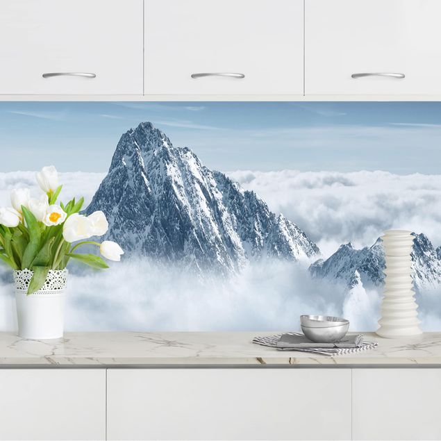 Dekoracja do kuchni Alpy ponad chmurami