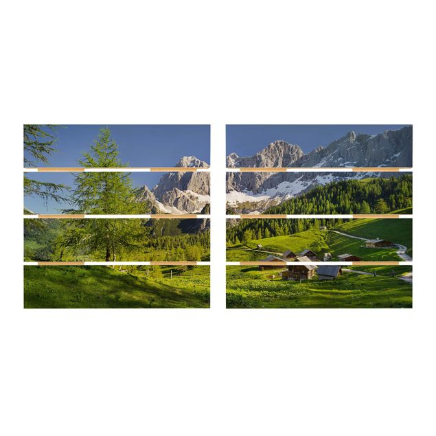 Obrazy na drewnie Styria Alpejska łąka