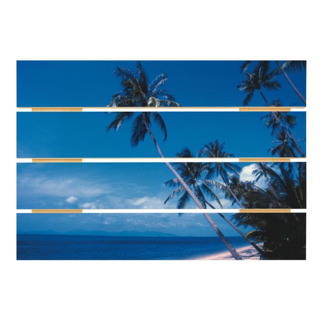 Obraz z drewna - Plaża na Mauritiusie