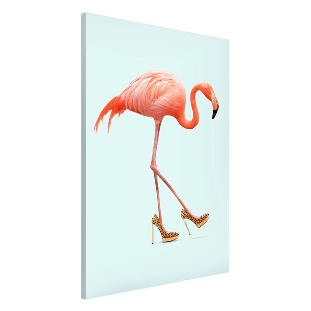 Dekoracja do kuchni Flamingo na wysokich obcasach