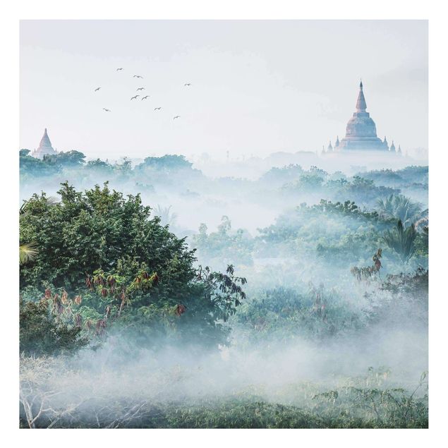 Dekoracja do kuchni Poranna mgła nad dżunglą Bagan