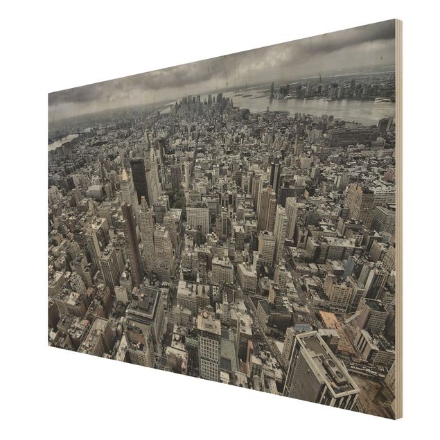 Obrazy z drewna Widok na Manhattan