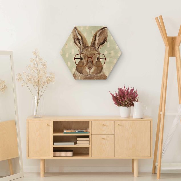 Obrazy na ścianę Brillowane zwierzęta - królik