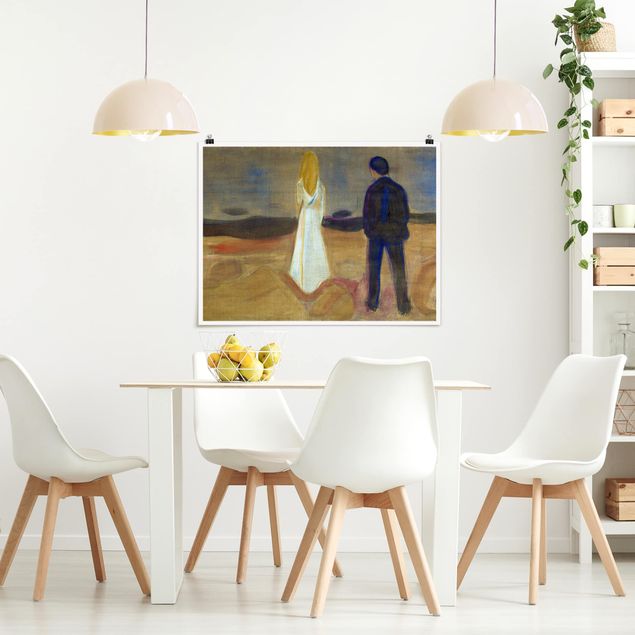 Obrazy do salonu nowoczesne Edvard Munch - Dwoje ludzi
