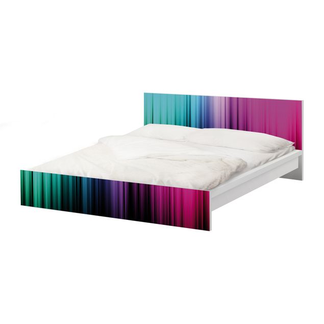 Okleina meblowa IKEA - Malm łóżko 160x200cm - Wyświetlacz tęczy