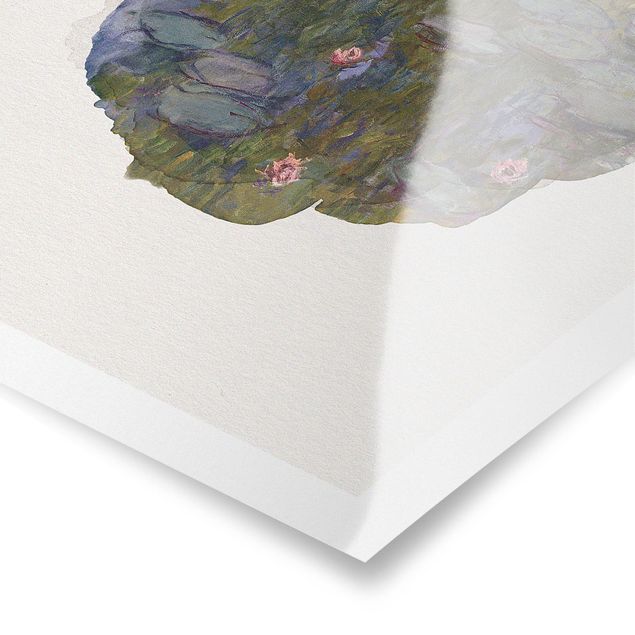 Obrazy motywy kwiatowe Akwarele - Claude Monet - Lilie wodne (Nympheas)