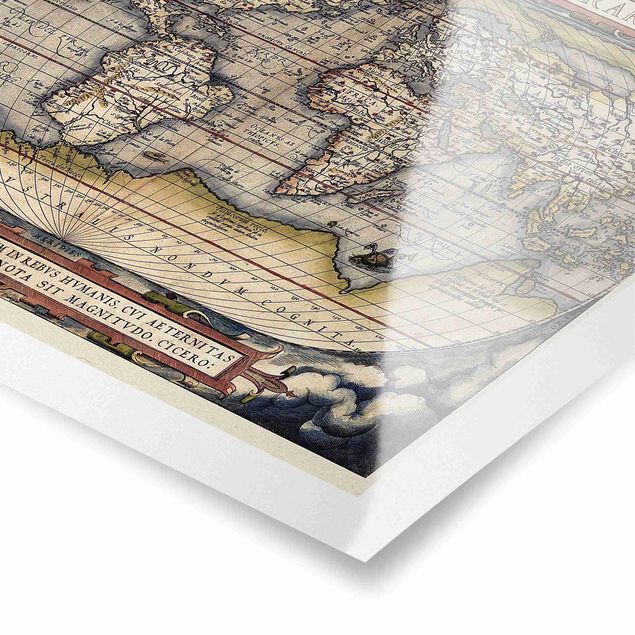 Obrazy na ścianę Historyczna mapa świata Typus Orbis Terrarum