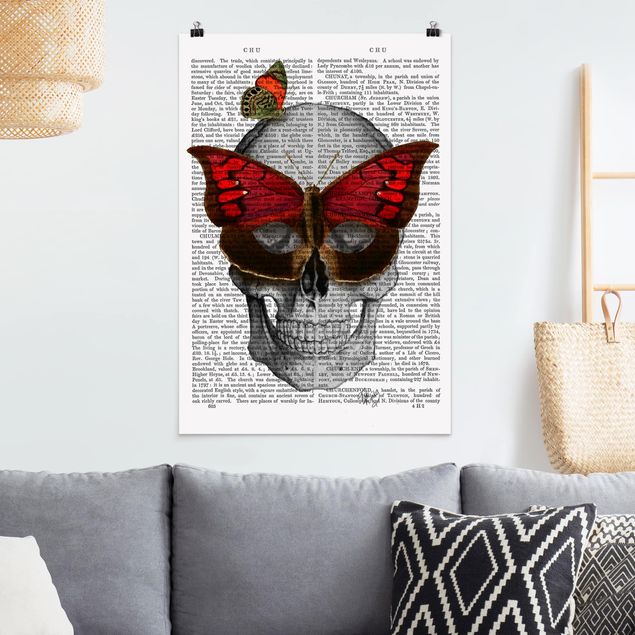 Dekoracja do kuchni Ciekawe czytanie - Maska motyla