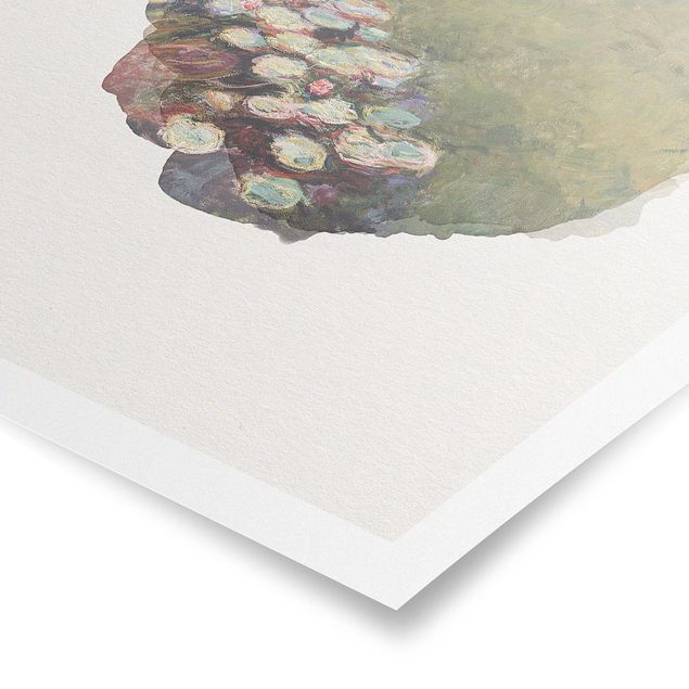 Obrazy krajobraz Akwarele - Claude Monet - Lilie wodne