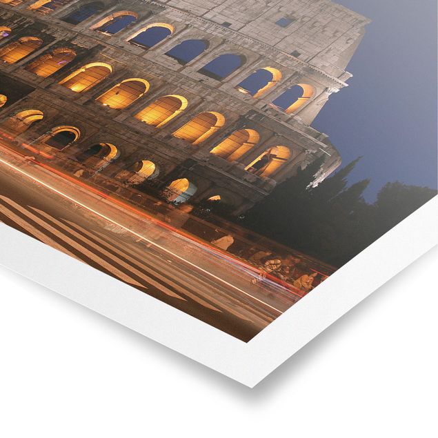 Plakaty architektura Colosseum w Rzymie nocą