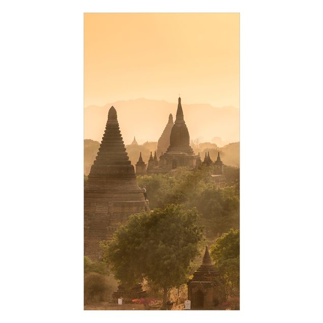Tylna ścianka prysznicowa - Sun Setting Over Bagan