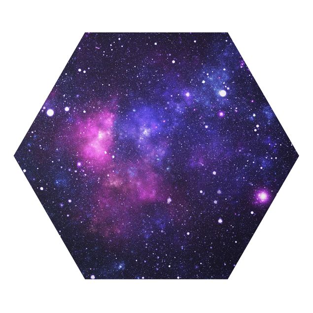 Obraz heksagonalny z Alu-Dibond - Galaktyka