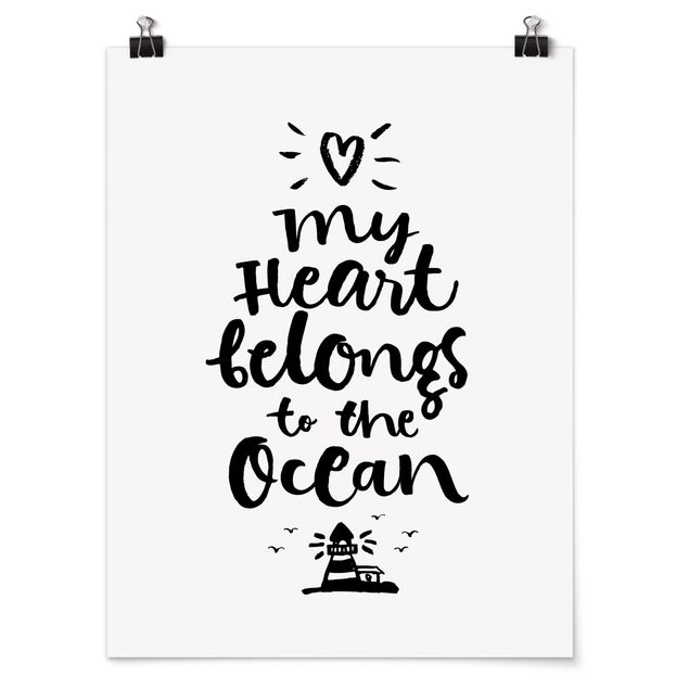 Obrazy z napisami Moje serce należy do oceanu