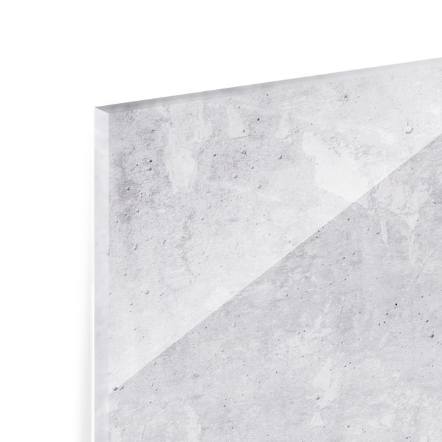Panel szklany do kuchni - Konstrukcja z betonu jasnoszarego