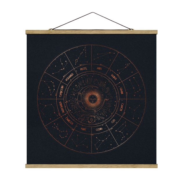 Niebieskie obrazy Astrologia 12 znaków zodiaku Niebieskie złoto