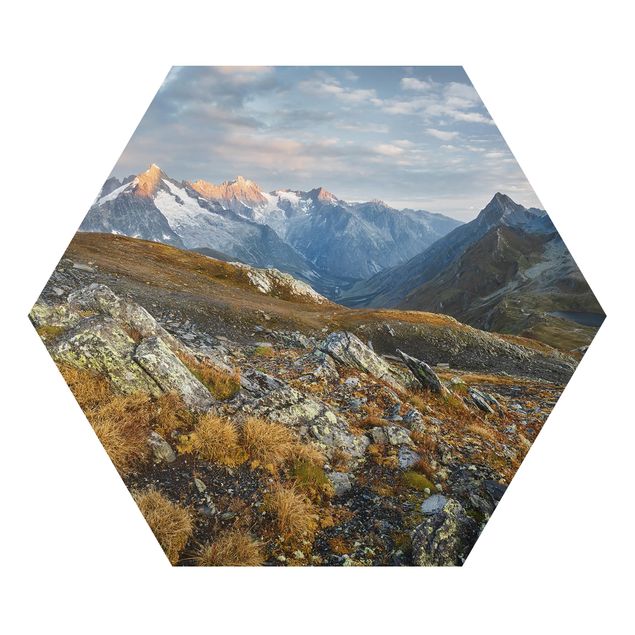 Obrazy z górami Col de Fenêtre Szwajcaria