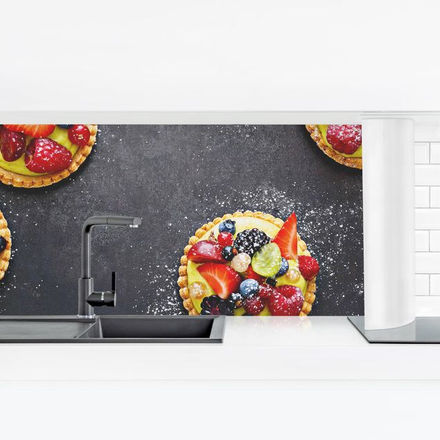 Panel ścienny do kuchni - deser jagodowy