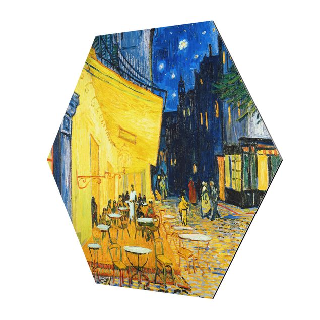 Obraz heksagonalny z Alu-Dibond - Vincent van Gogh - Taras kawiarni w Arles