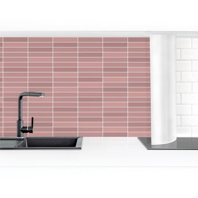 Panel ścienny do kuchni - Metro Tiles - Old Pink