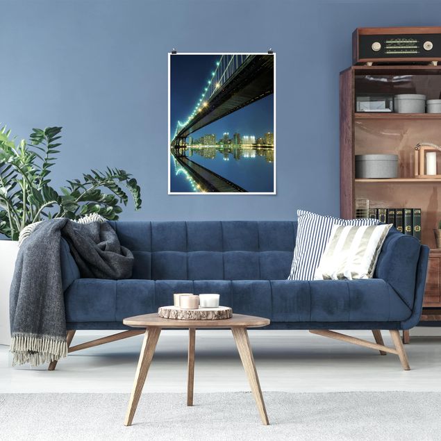 Obrazy do salonu Abstrakcyjny most Manhattan