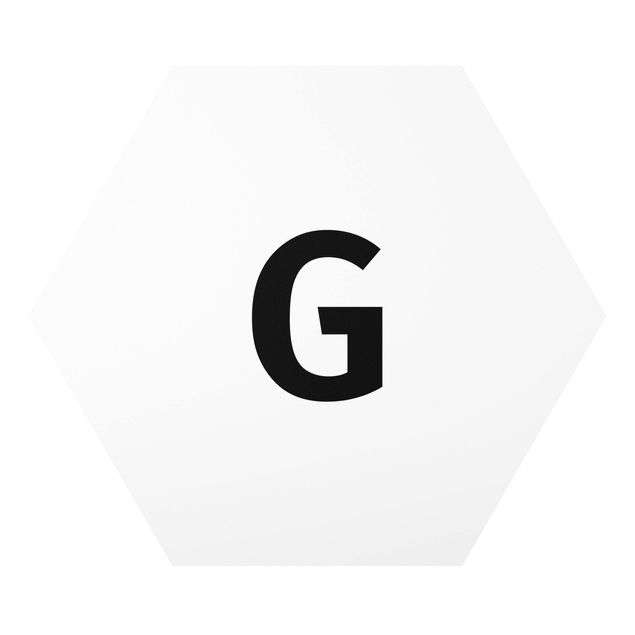 Obrazy litery Biała litera G