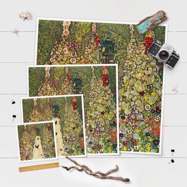Obrazy klimta Gustav Klimt - Ścieżka ogrodowa z kurczakami