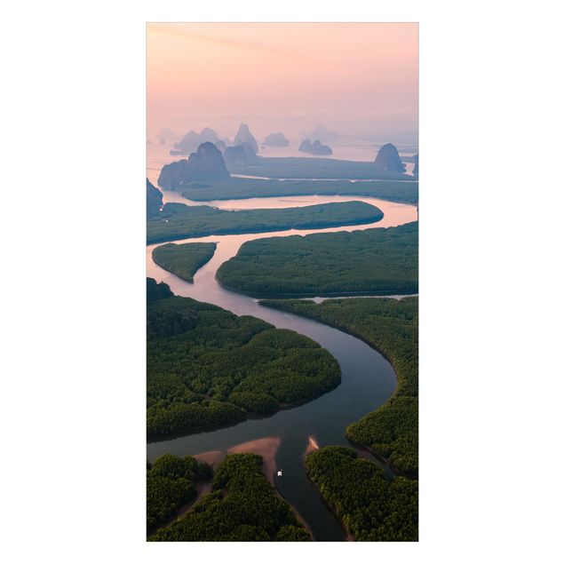 Tylna ścianka prysznicowa - River Landscape In Thailand