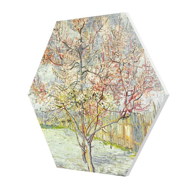 Obrazy na ścianę krajobrazy Vincent van Gogh - Kwitnące drzewa brzoskwiniowe