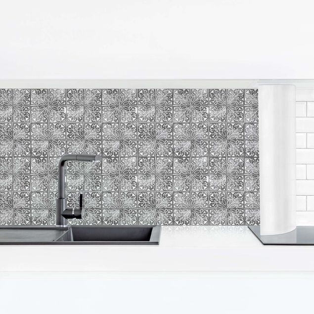 Panel ścienny do kuchni - Wzór w stylu vintage Hiszpańskie płytki
