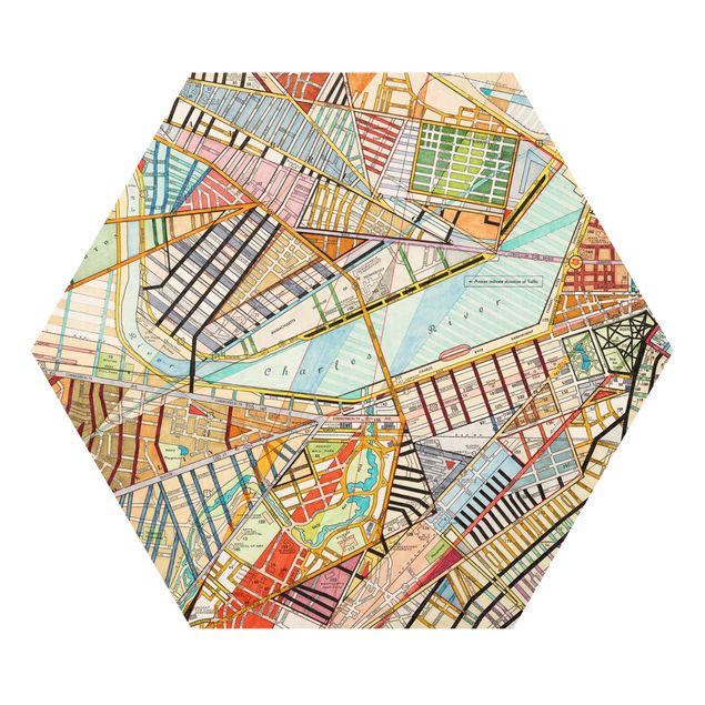 Obrazy mapy Nowoczesna mapa Bostonu