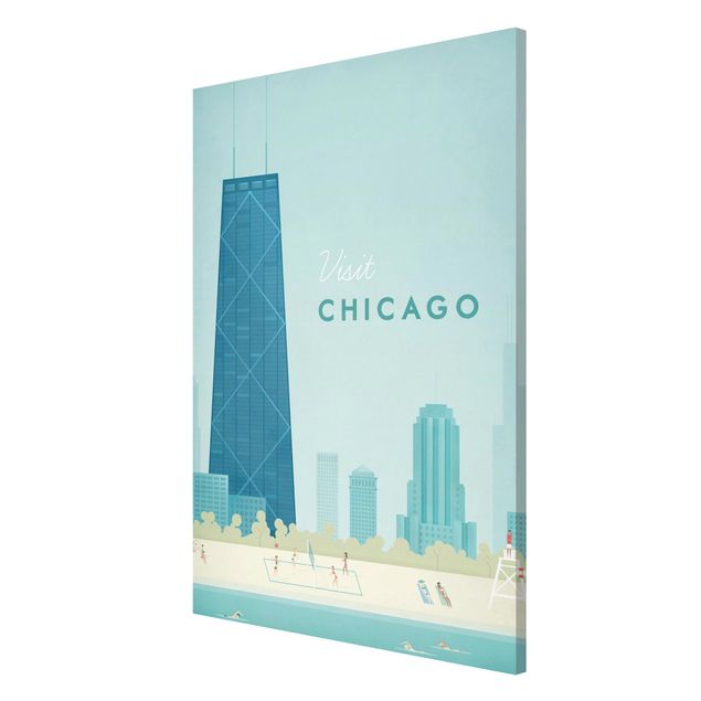 Obraz vintage Plakat podróżniczy - Chicago