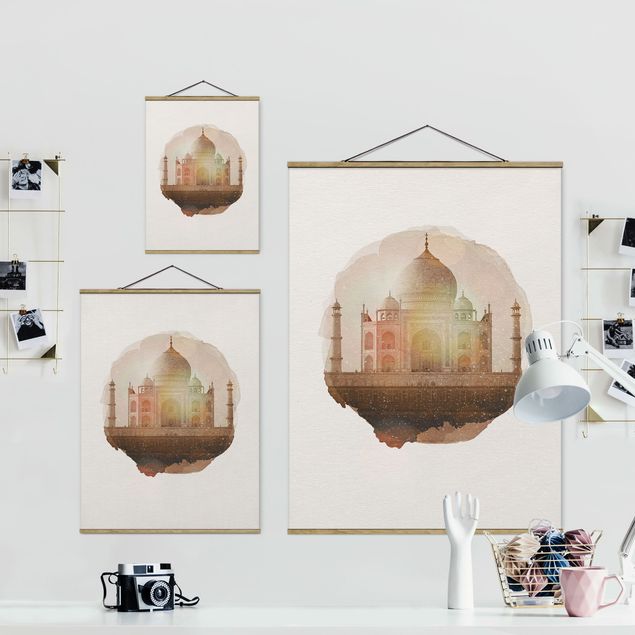 Plakat z wieszakiem Akwarele - Tadż Mahal