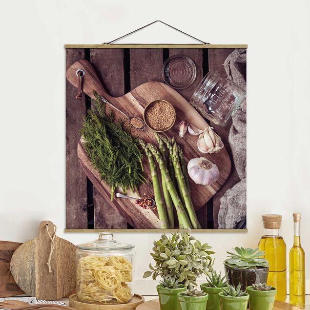 Obraz z owoców i warzyw Asparagus Rustic