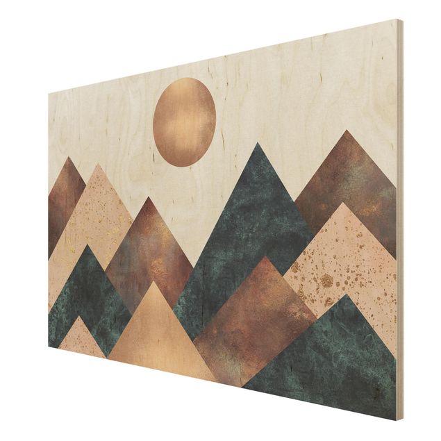 Elisabeth Fredriksson obrazy Geometryczne góry brązowy