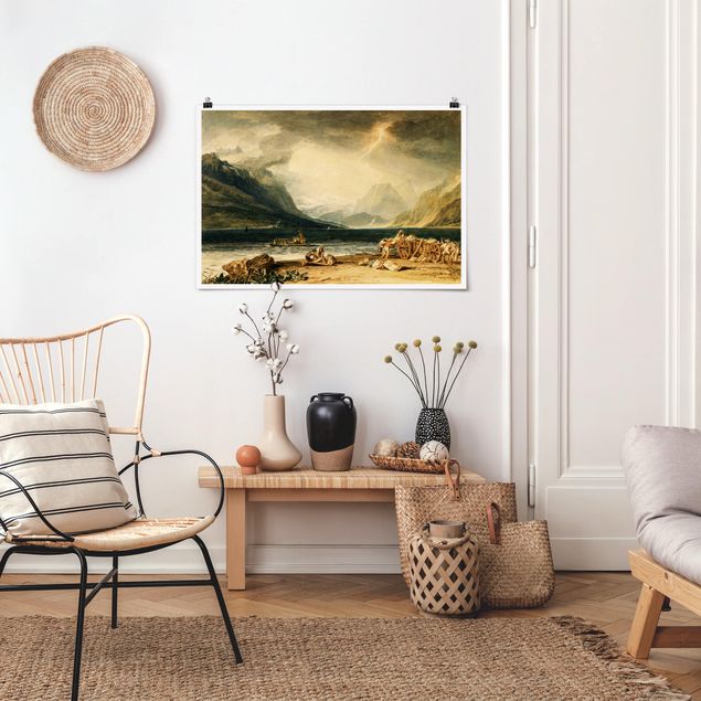 Obrazy do salonu nowoczesne William Turner - Jezioro Thun