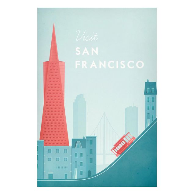 Obrazy do salonu Plakat podróżniczy - San Francisco