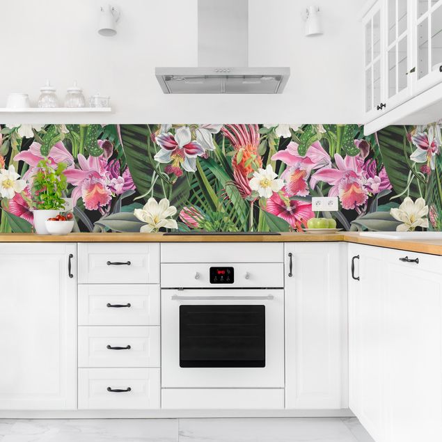 Andrea Haase obrazy  Kolorowy kolaż Tropikalne kwiaty II