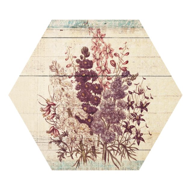 Obraz shabby chic Bukiet botaniczny w stylu vintage
