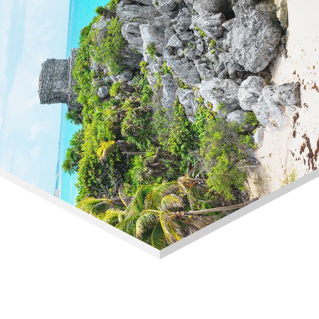 Obrazy motywy kwiatowe Wybrzeże Karaibskie Ruiny Tulum