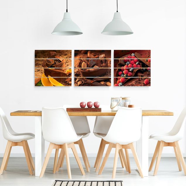 Obrazy na ścianę Czekolada z owocami i migdałami