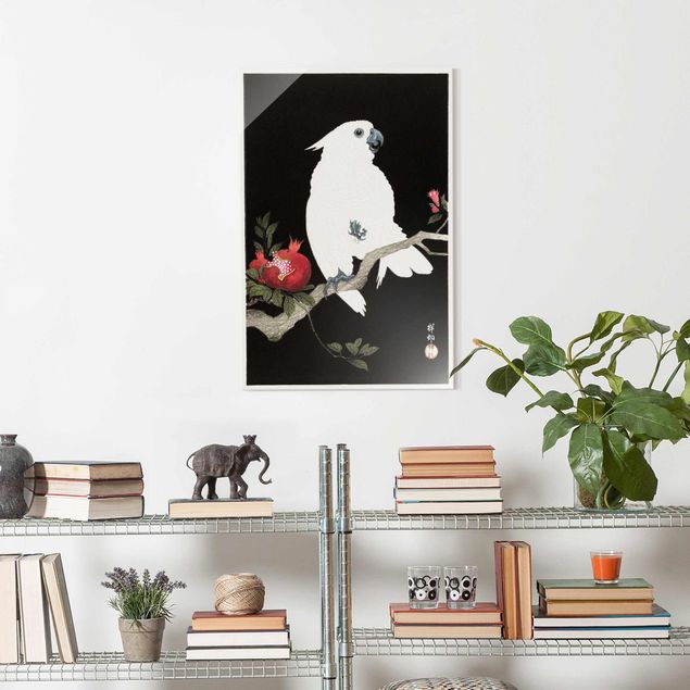 Dekoracja do kuchni Asian Vintage Illustration White Cockatoo