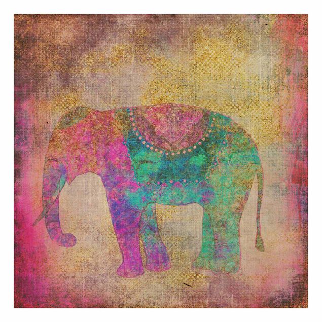 Andrea Haase obrazy  Kolorowy kolaż - Słoń indyjski
