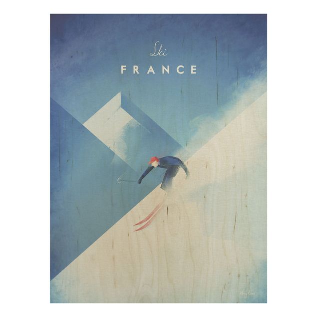 Henry Rivers obrazy Plakat podróżniczy - Narty we Francji