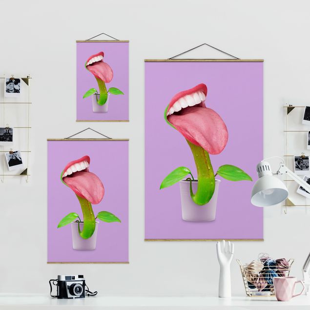 Obrazy na ścianę Roślina mięsożerna z ustami