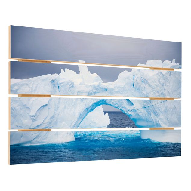 Obraz z drewna - Antarktyczna góra lodowa